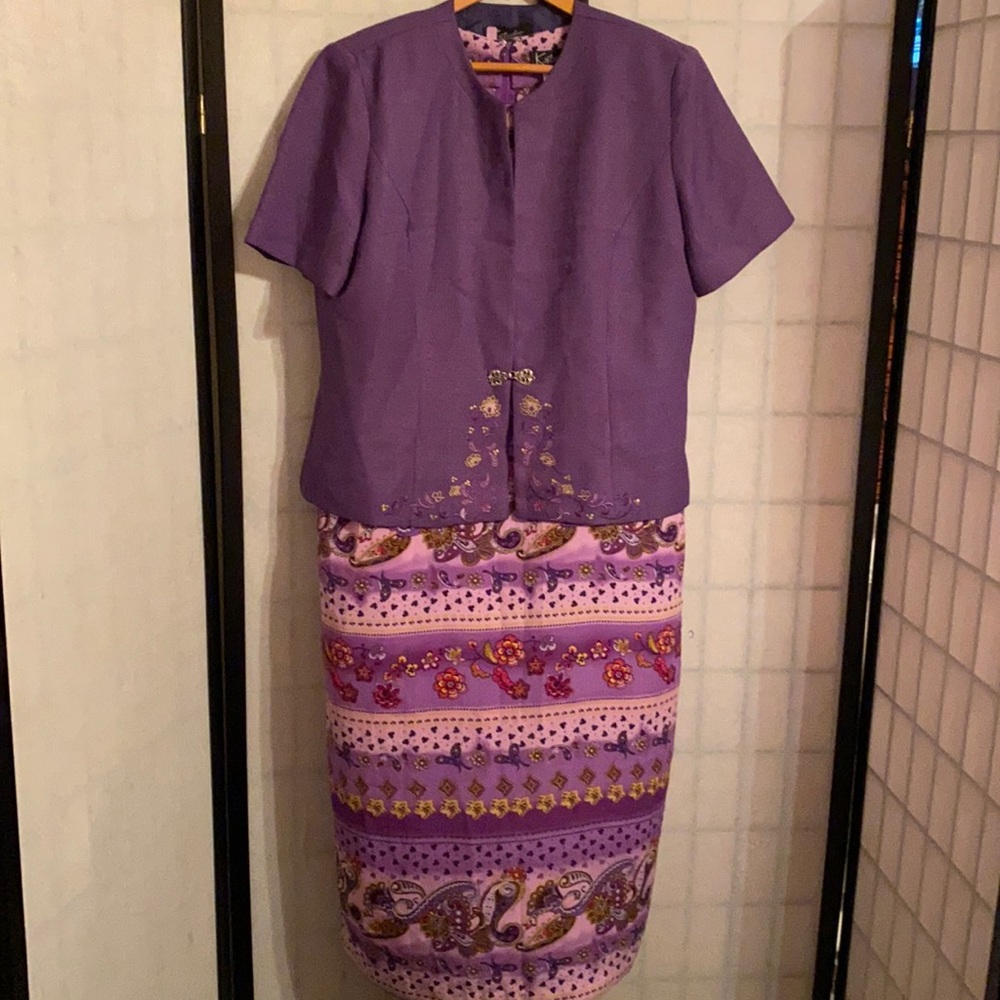 K Studio Collection 2 Piece Jacket Dress Set Sz 18